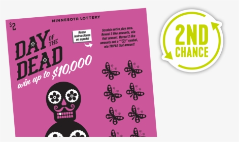 728 Day Of The Dead 2ndchance Main - Day Of The Dead Scratch Off, HD Png Download, Transparent PNG