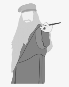 Albus Dumbledore Clipart - Albus Dumbledore Black And White, HD Png Download, Transparent PNG