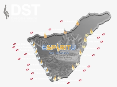 Dive Sites Map Tenerife, HD Png Download, Transparent PNG