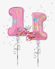 1st Birthday Girl Number - Birthday Balloons, HD Png Download, Transparent PNG