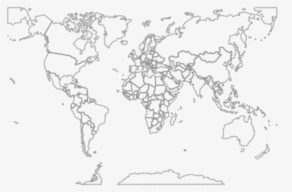 Map Of The World Black And White Labeled - Coloring World Map Colour, HD Png Download, Transparent PNG