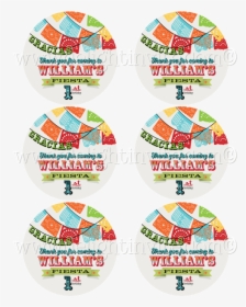 Mexican Fiesta Birthday Invitation Sticker Tag - Circle, HD Png Download, Transparent PNG
