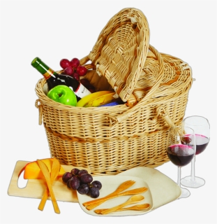 #picnic #basket #food #dessert #multicolored #blanket - Gifts For Him On Valentine's Day In India, HD Png Download, Transparent PNG
