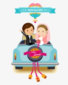 Invitation Clipart Hindu Wedding Invitation - Save The Date Cartoon, HD Png Download, Transparent PNG