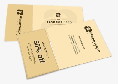 Tear Off Cards Design , Png Download - Packaging And Labeling, Transparent Png, Transparent PNG