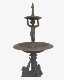 Cast Iron Fountain With Angel Fish - Fountain, HD Png Download, Transparent PNG