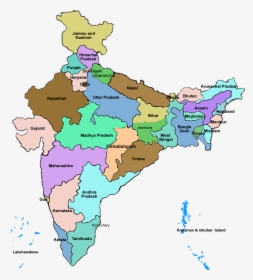 Transparent India Map Png - 28 States Of India In Map, Png Download, Transparent PNG