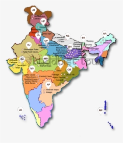 Transparent India Map Png - Buddhist Monasteries In India Map, Png Download, Transparent PNG