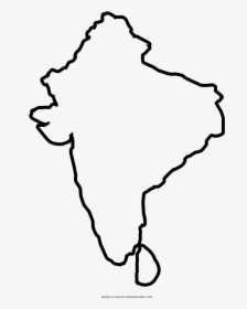 India Map Coloring Page - Line Art, HD Png Download, Transparent PNG