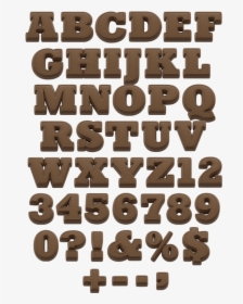 Chocolate Present Sweet Font - Alphabet Chocolate Font, HD Png Download, Transparent PNG