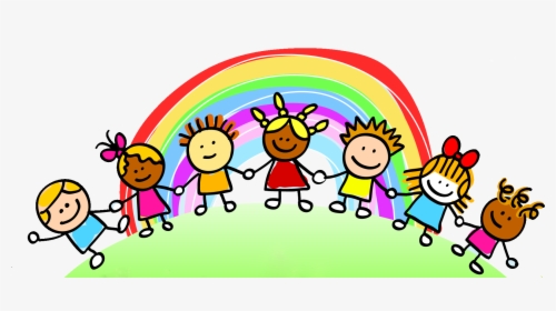 rainbow clipart for kids black and white