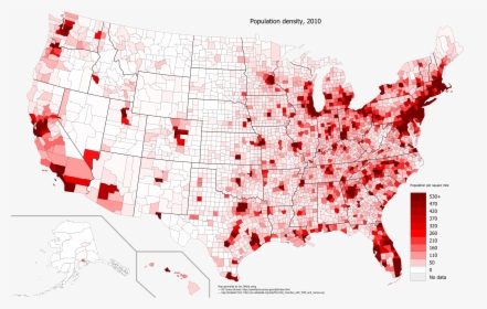 Us Population Density 2010, HD Png Download, Transparent PNG