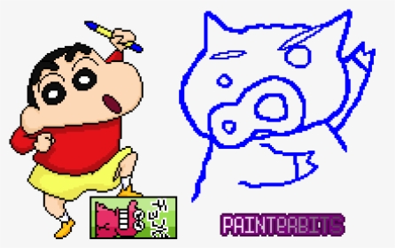 Shin Chan Pixelart Painterbits 68264 - Cartoon, HD Png Download, Transparent PNG