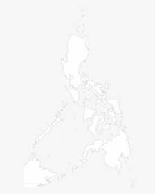 Large Philippines blank Map With Borders And Coasts - Map Of The Philippines, HD Png Download, Transparent PNG