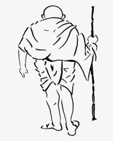 Krishna Vector Png - Easy Mahatma Gandhi Drawing, Transparent Png, Transparent PNG