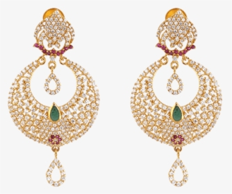 Indian Gold Jewellery Designs - Earrings, HD Png Download, Transparent PNG