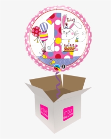 1st Birthday Pink Polka Dot Bunny - 10th Birthday Balloons Logo, HD Png Download, Transparent PNG