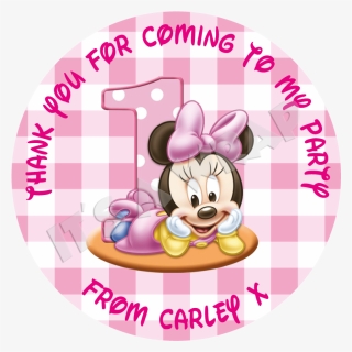 Baby Minnie Sweet Cone Stickers - Happy Birthday Baby Minnie Mouse, HD Png Download, Transparent PNG