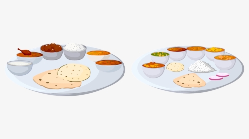Plate Clipart Thali - Dish, HD Png Download, Transparent PNG