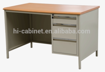Office Desk Mdf Board Three Drawers Table School Wood-steel - Writing Desk, HD Png Download, Transparent PNG
