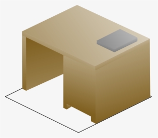 Box,angle,coffee Table - Isometrico De Un Escritorio, HD Png Download, Transparent PNG