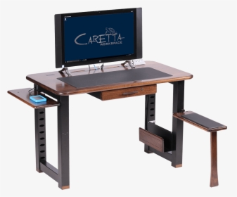 Small Desk With Shelves Altra Cherry And Black Small - Computer Table Printer Png, Transparent Png, Transparent PNG
