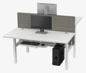 Eureka Standing Desks L Shape Right White - Computer Desk, HD Png Download, Transparent PNG