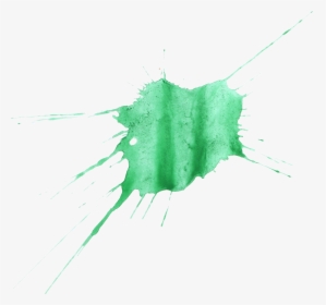 Green Watercolor Splatter Transparent Png, Png Download, Transparent PNG