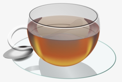 Glass Of Tea With Spoon - Wine Glass, HD Png Download, Transparent PNG