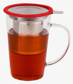 Infusing Glass Tea Mug - Glass Tea Cup And Infuser, HD Png Download, Transparent PNG