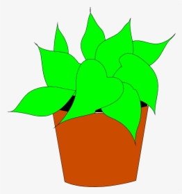 Plant Clipart Potted Plant - Outline Of House Plant, HD Png Download, Transparent PNG