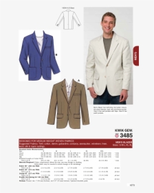 K3485 Men S Blazer - Mens Suit Jacket Sewing Pattern, HD Png Download, Transparent PNG