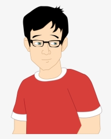 Eyeglasses Clipart Boys Hair Style - Teenage Male Cartoon Characters, HD Png Download, Transparent PNG