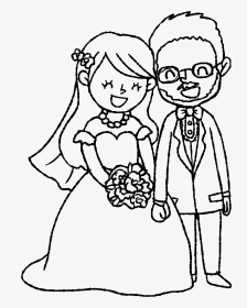 Drawing Photos Marriage - Marriage Drawing, HD Png Download, Transparent PNG