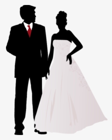Wedding Invitation Marriage Clip Art - Couple Silhouette Image Wedding, HD Png Download, Transparent PNG