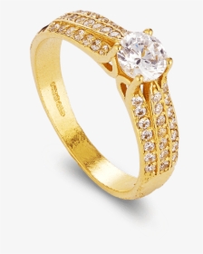 22ct Indian Gold Engagment Ring - Indian Gold Engagement Rings, HD Png Download, Transparent PNG
