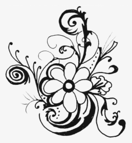 Clip Art Of Flowers - Black And White Flowers Clipart, HD Png Download, Transparent PNG