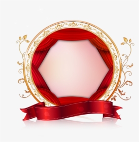 Newcastle Valentine Wedding Creative Border Red Clipart - Circle Red And Gold Picture Frame Png, Transparent Png, Transparent PNG