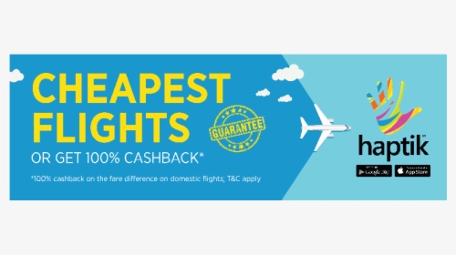Haptik Promises The Cheapest Flight Tickets Or Your - Graphic Design, HD Png Download, Transparent PNG