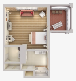 3d Floor Plan - 3d Floor Plan Bedroom, HD Png Download, Transparent PNG