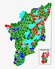 1980 Tamil Nadu Legislative Election Map By Parties - Tamil Nadu Election Map 2019, HD Png Download, Transparent PNG