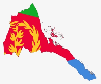 Map Eritrea Flag, HD Png Download, Transparent PNG
