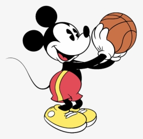 Hd Playing Basketball Coloring - Mickey Mouse Basketball, HD Png Download, Transparent PNG