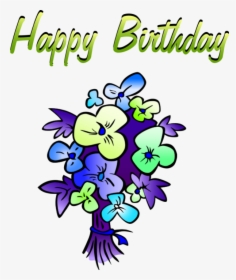 Search Results Happy Birthday Flowers Clip Art Wedding - Cartoon Images Of Happy Birthday, HD Png Download, Transparent PNG