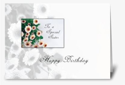 Sister Birthday Flowers Greeting Card - Craft, HD Png Download, Transparent PNG