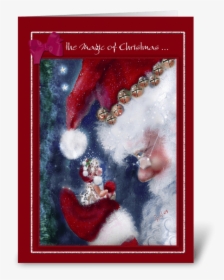Magic Of Christmas, Santa And Elf Greeting Card - Fairy Christmas Wishes, HD Png Download, Transparent PNG
