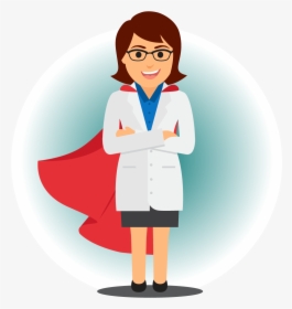 Care Provider Comes To You - Cartoon Super Woman Doctor, HD Png Download, Transparent PNG