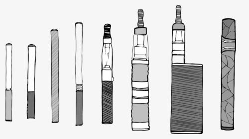 E Cigarettes Black And White, HD Png Download, Transparent PNG