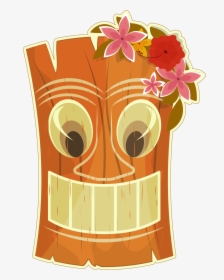 Svg Free Stock Mango Clipart Pineapple Hawaii - Hawaiian Tiki Mask Clip Art, HD Png Download, Transparent PNG