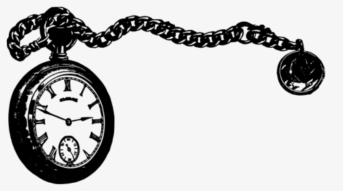 Drawing Gear Pocket Watch - Pocket Watch Clip Art, HD Png Download, Transparent PNG